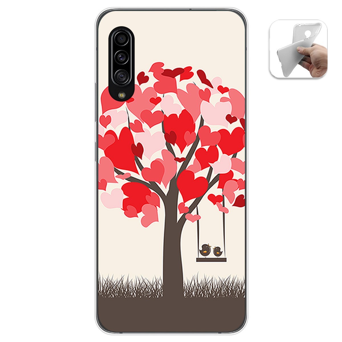 Funda Gel Tpu para Samsung Galaxy A90 5G diseño Pajaritos Dibujos