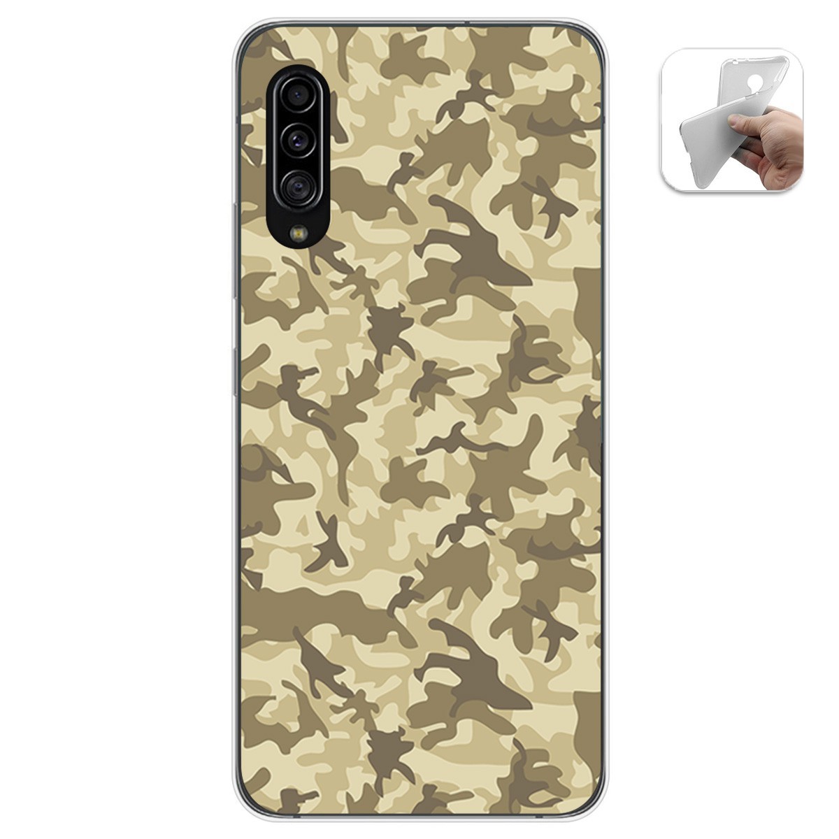 Funda Gel Tpu para Samsung Galaxy A90 5G diseño Sand Camuflaje Dibujos
