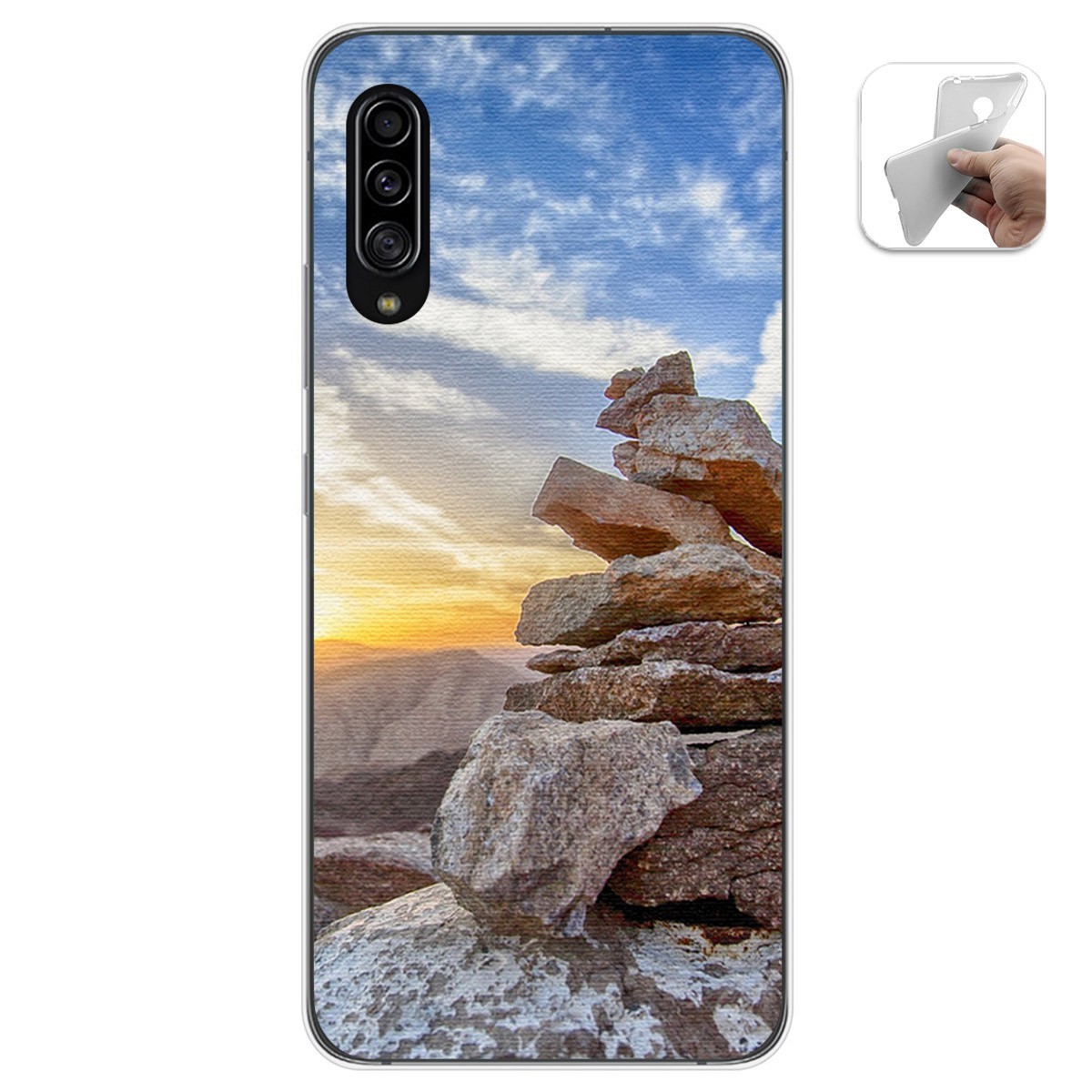 Funda Gel Tpu para Samsung Galaxy A90 5G diseño Sunset Dibujos