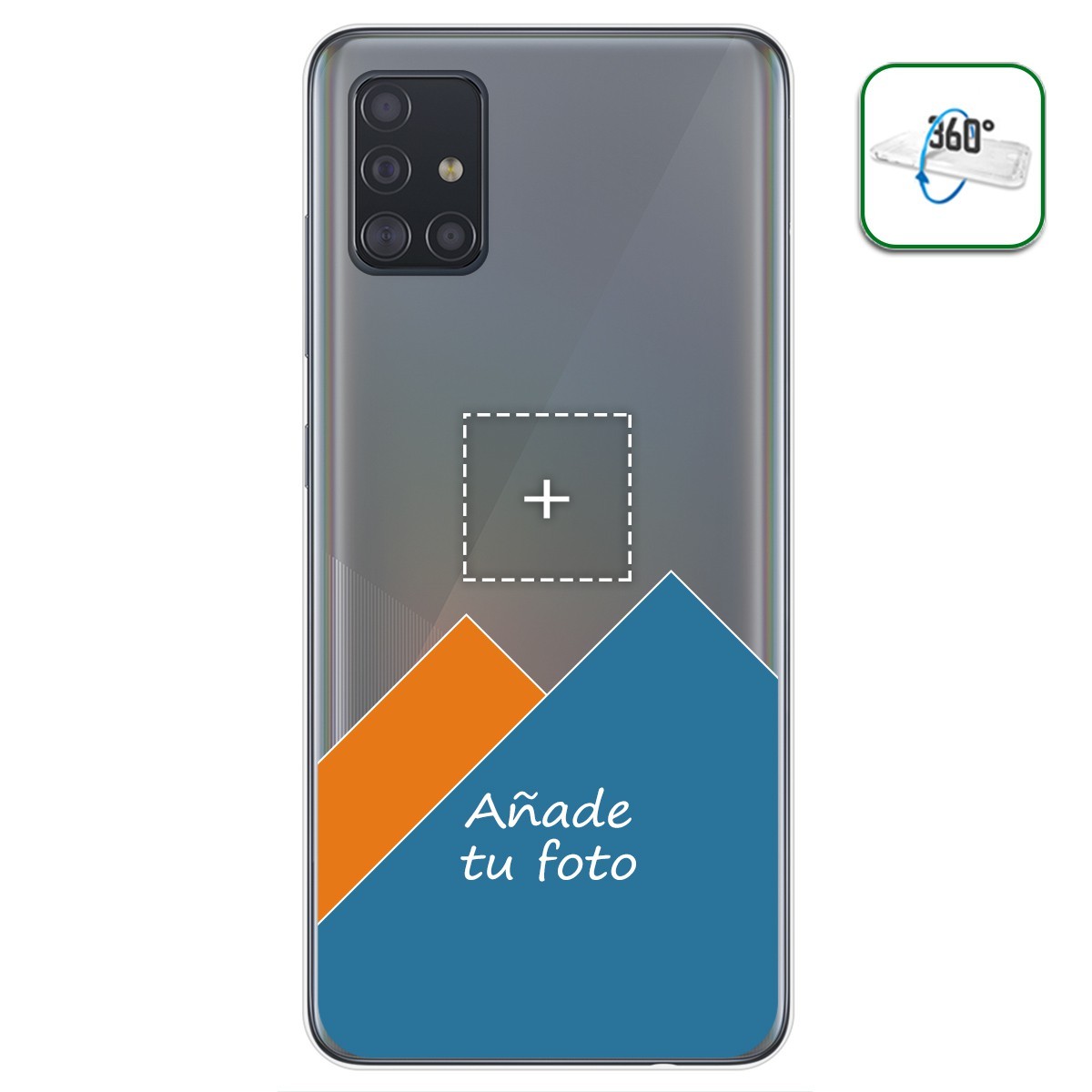 Personaliza tu Funda Pc + Tpu 360 con tu Fotografia para Samsung Galaxy A51 dibujo personalizada