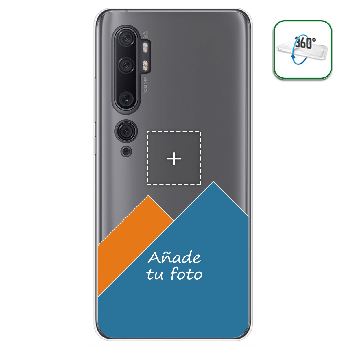 Personaliza tu Funda Pc + Tpu 360 con tu Fotografia para Xiaomi Mi Note 10 dibujo personalizada