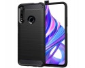 Funda Gel Tpu Tipo Carbon Negra para Huawei Honor 9X