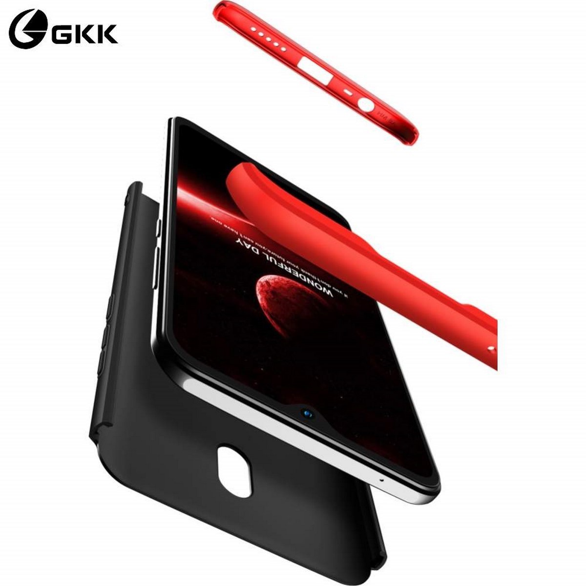Funda Carcasa GKK 360 para Xiaomi Redmi 8A Color Negra / Roja