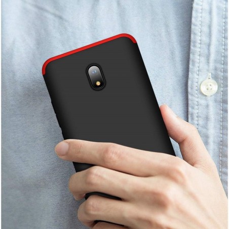 Funda Carcasa GKK 360 para Xiaomi Redmi 8A Color Negra / Roja