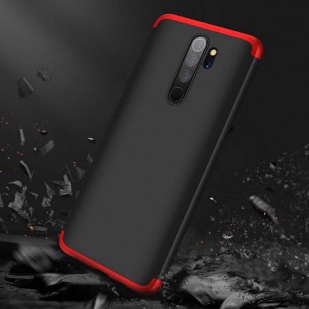 Funda Carcasa GKK 360 para Xiaomi Redmi Note 8 Pro Color Negra / Roja