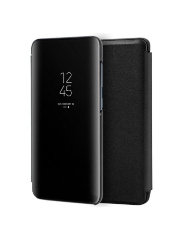 Funda Flip Cover Clear View para Samsung Galaxy A51 color Negra