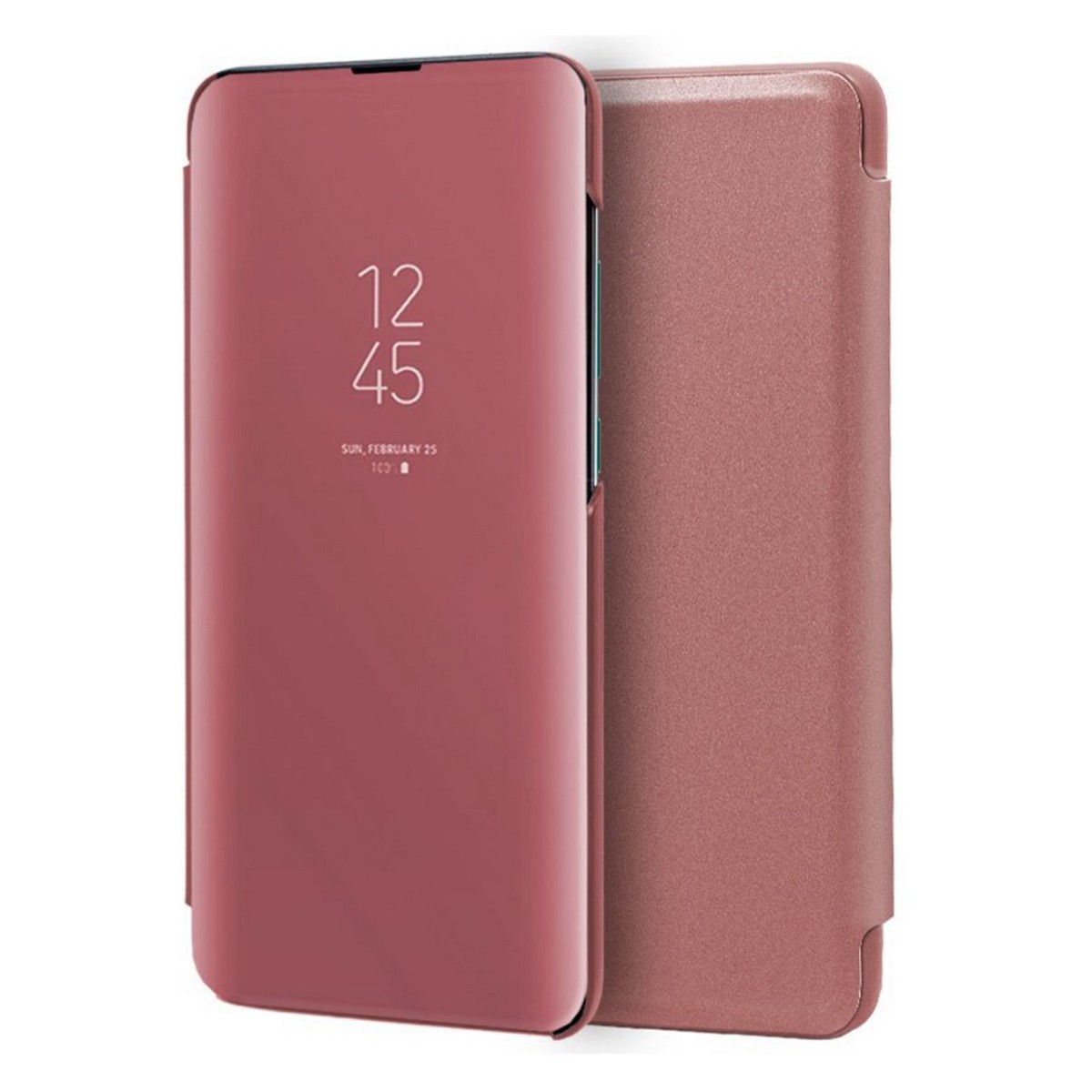 Funda Flip Cover Clear View para Samsung Galaxy A51 color Rosa