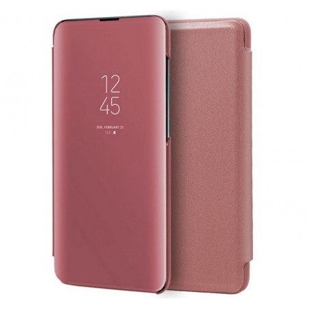 Funda Flip Cover Clear View para Samsung Galaxy A51 color Rosa