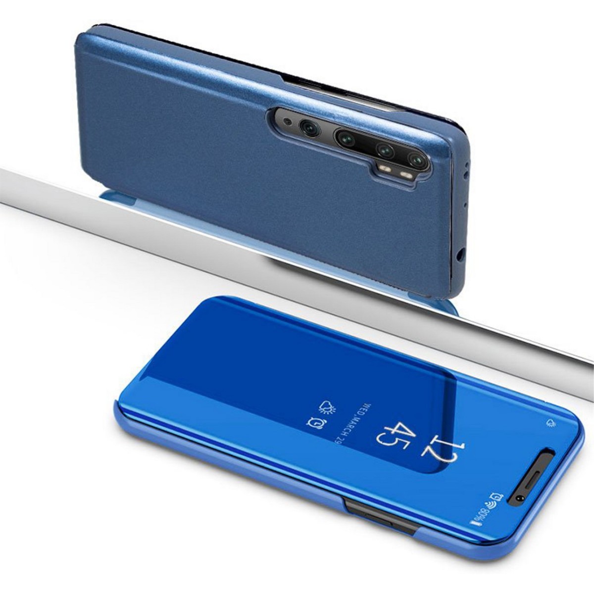 Funda Flip Cover Clear View para Xiaomi Mi Note 10 color Azul