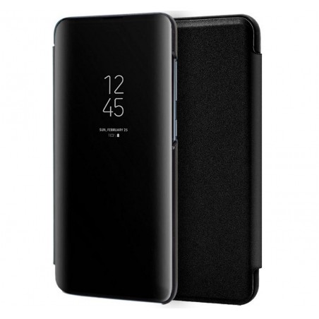 Funda Flip Cover Clear View para Xiaomi Mi Note 10 color Negra