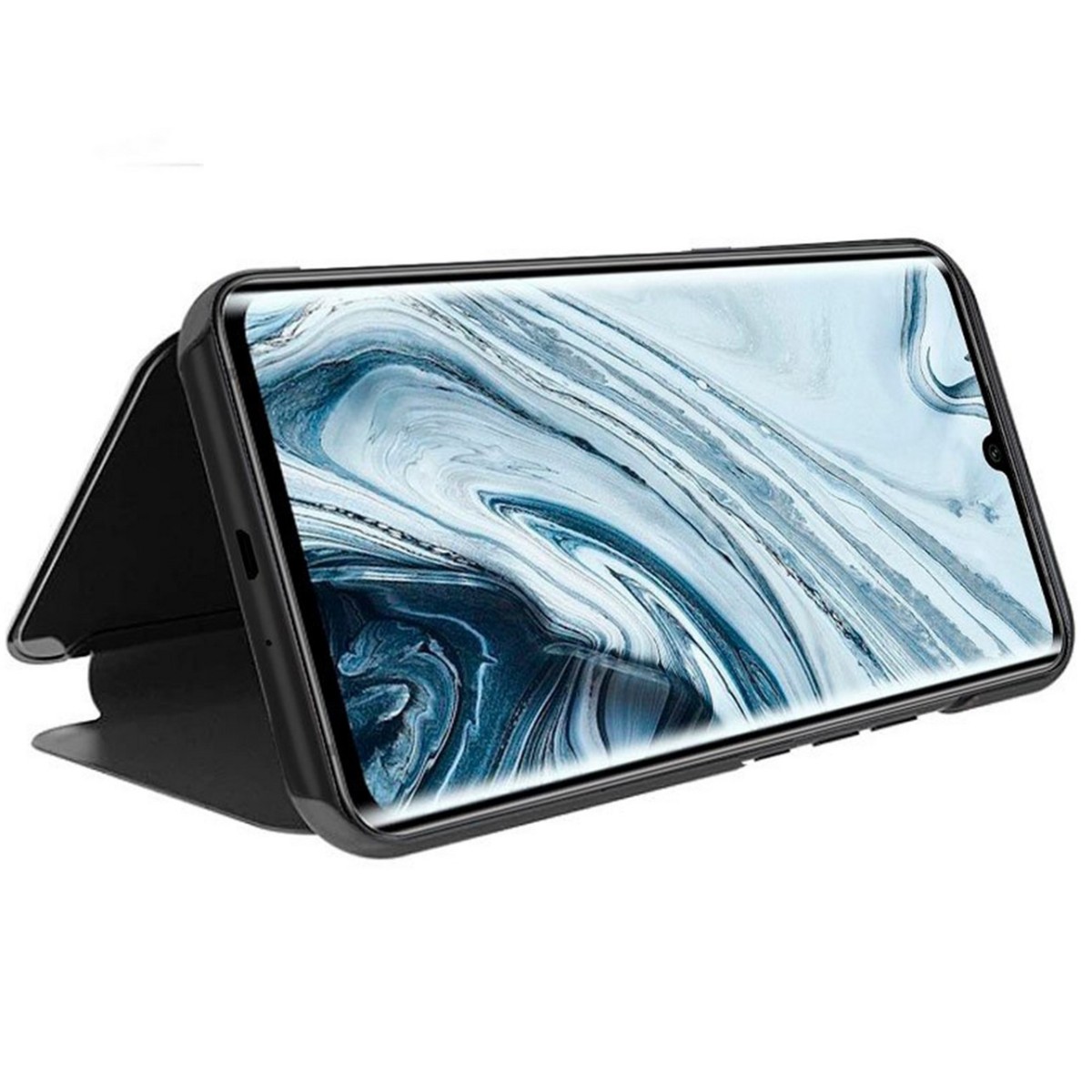 Funda Flip Cover Clear View para Xiaomi Mi Note 10 color Negra