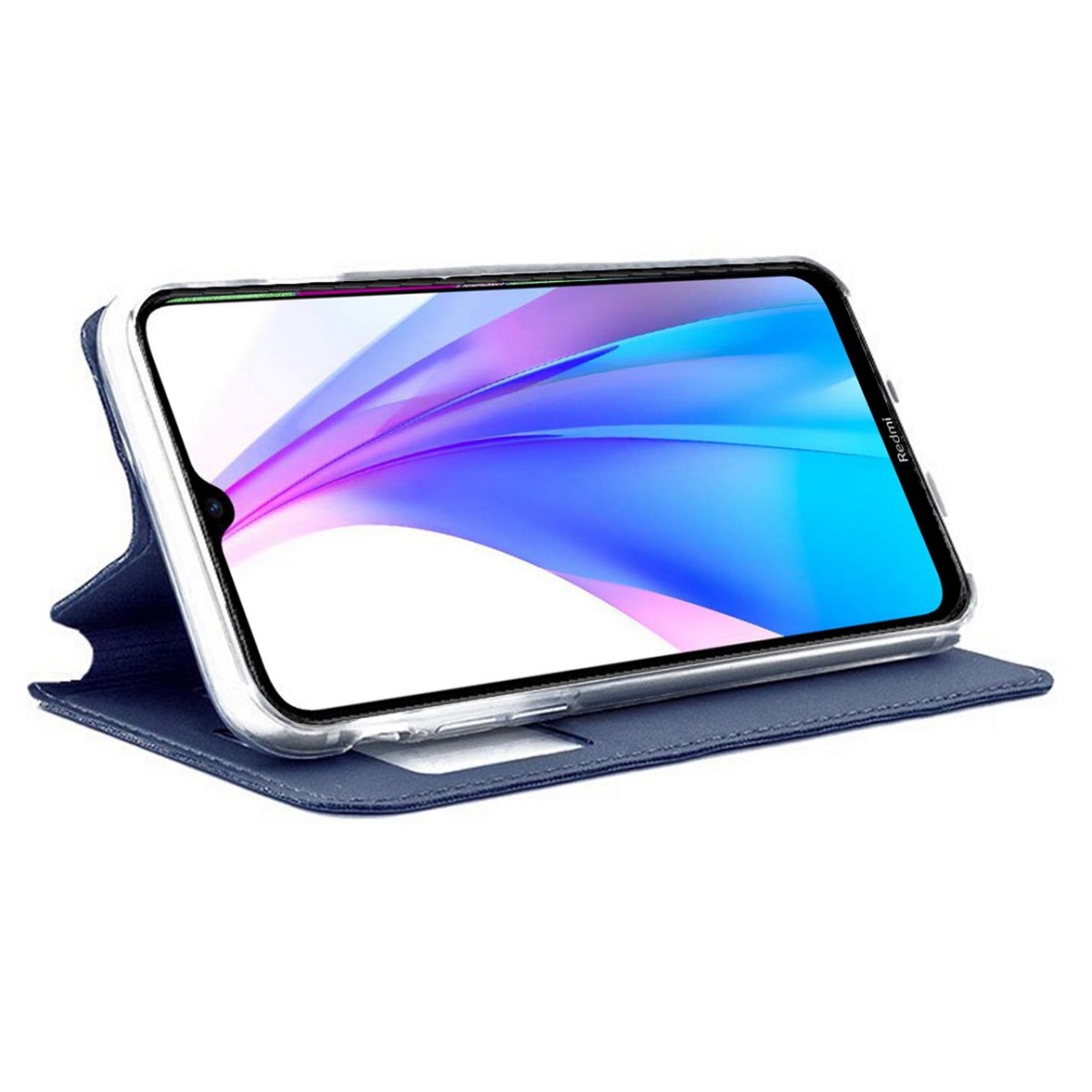 Funda Libro Soporte con Ventana para Xiaomi Redmi Note 8T Color Azul