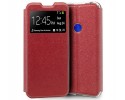 Funda Libro Soporte con Ventana para Xiaomi Redmi Note 8T Color Roja