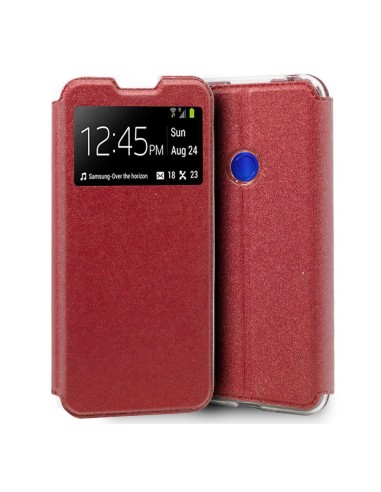 Funda Libro Soporte con Ventana para Xiaomi Redmi Note 8T Color Roja