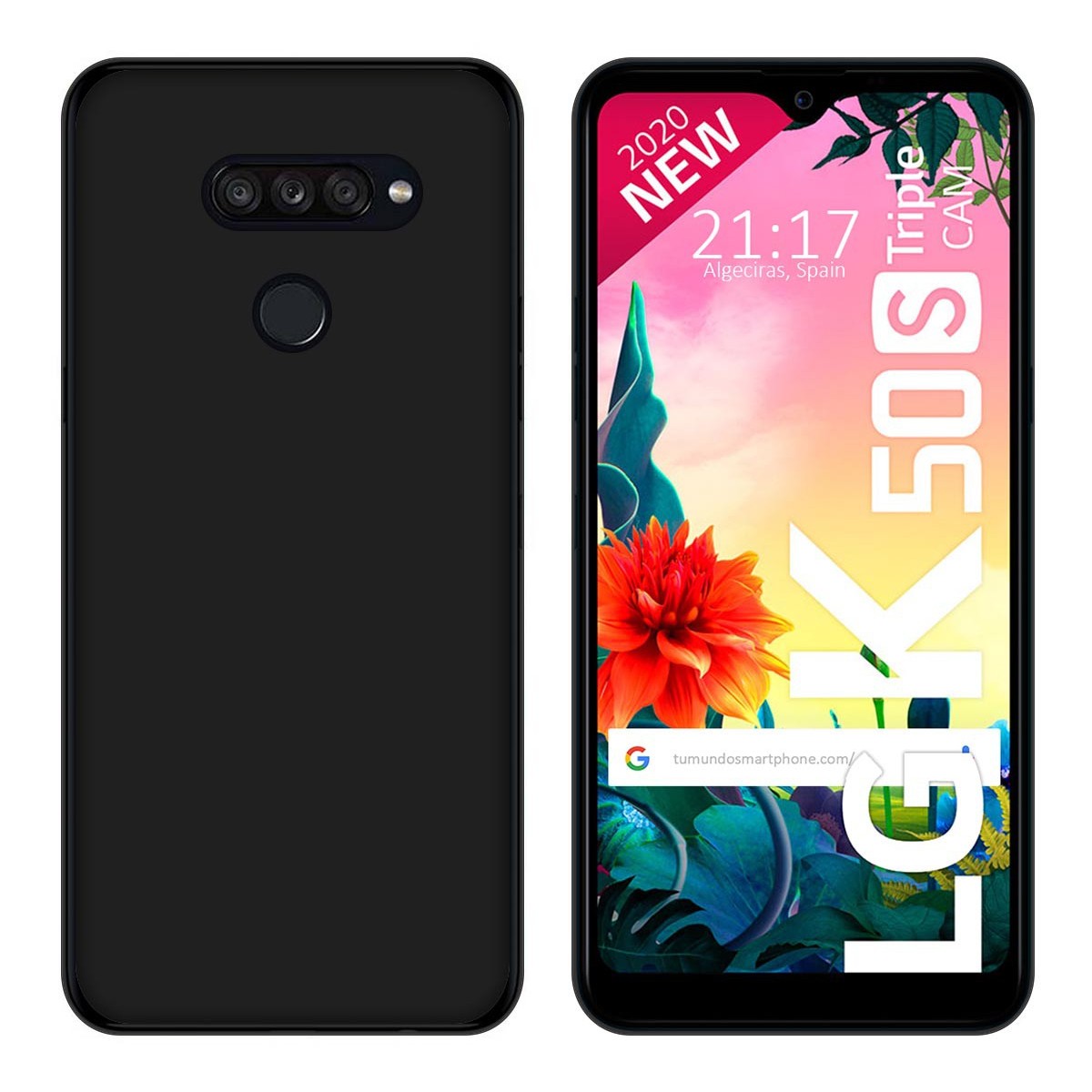 Funda Gel Tpu para Lg K50S Color Negra