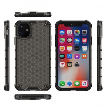 Funda Tipo Honeycomb Armor (Pc+Tpu) Gris para Iphone 11 (6.1)