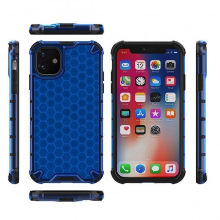 Funda Tipo Honeycomb Armor (Pc+Tpu) Azul para Iphone 11 (6.1)