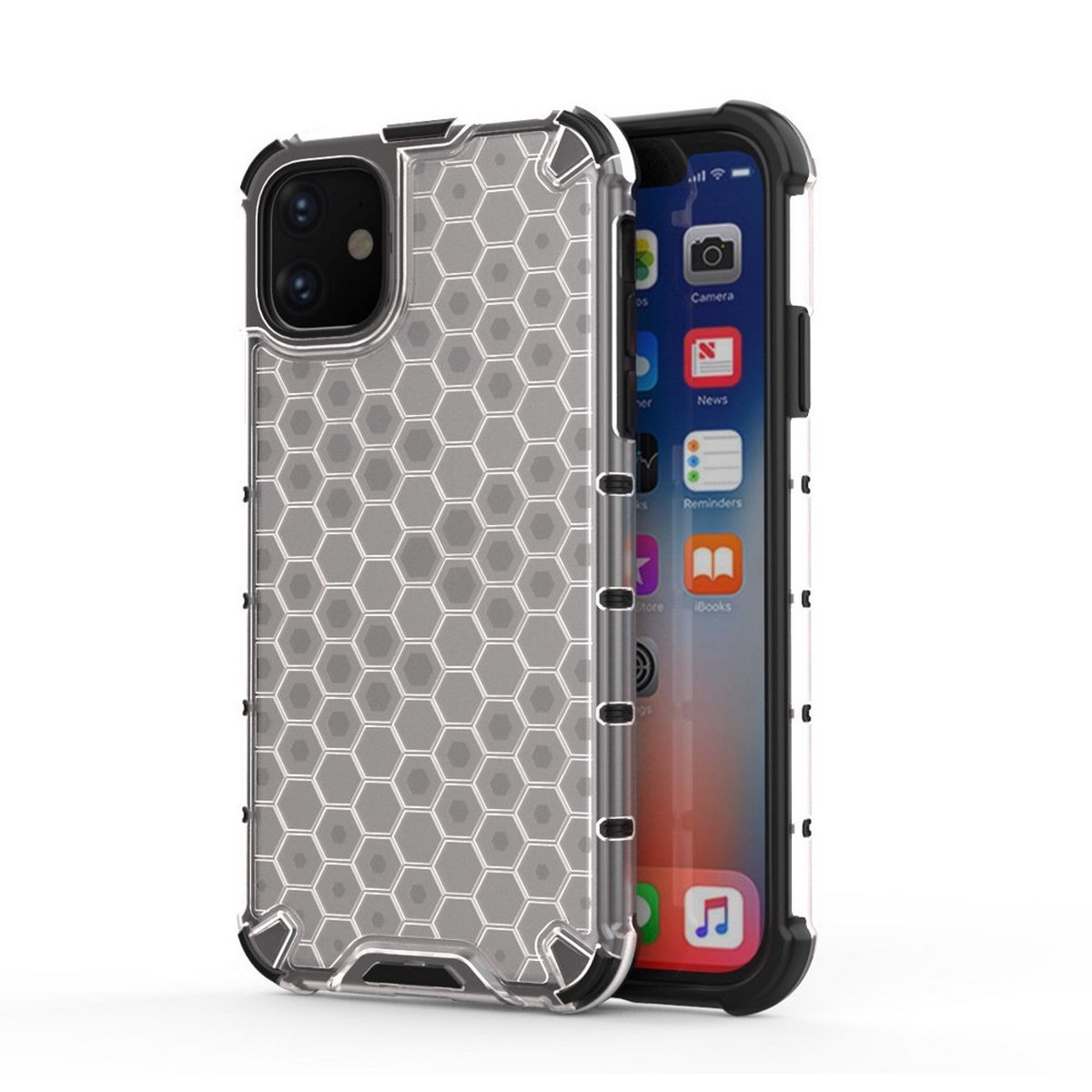Funda Tipo Honeycomb Armor (Pc+Tpu) Transparente para Iphone 11 (6.1)