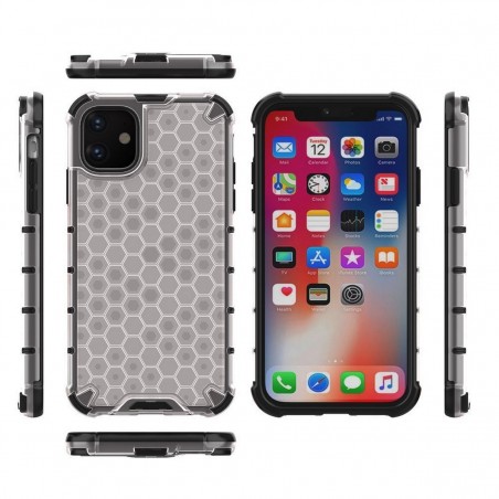 Funda Tipo Honeycomb Armor (Pc+Tpu) Transparente para Iphone 11 (6.1)