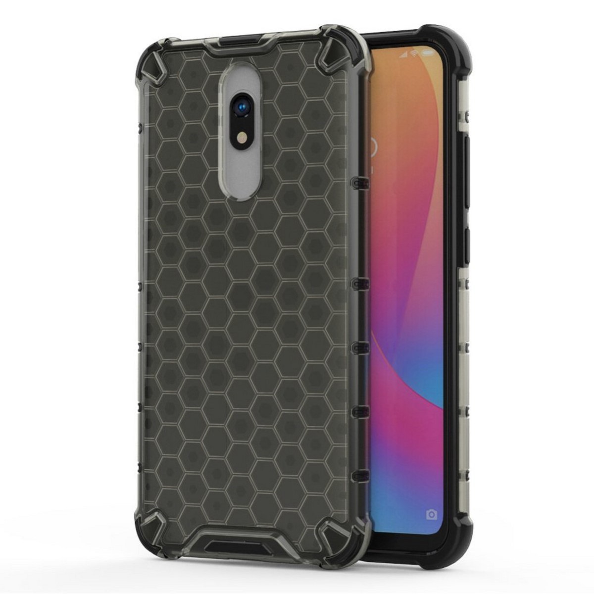 Funda Tipo Honeycomb Armor (Pc+Tpu) Gris para Xiaomi Redmi 8 / Xiaomi Redmi 8A