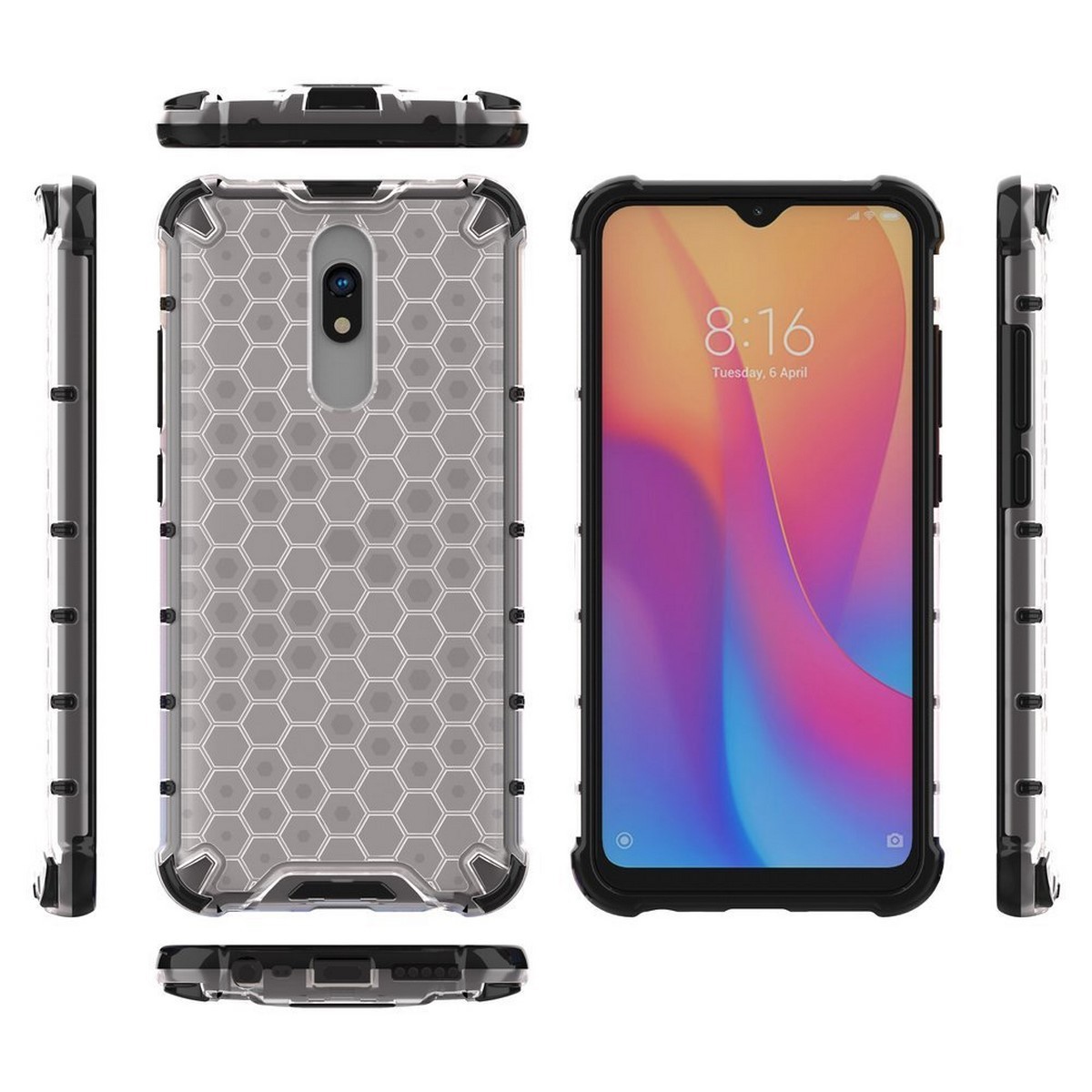 Funda Tipo Honeycomb Armor (Pc+Tpu) Transparente para Xiaomi Redmi 8 / Xiaomi Redmi 8A