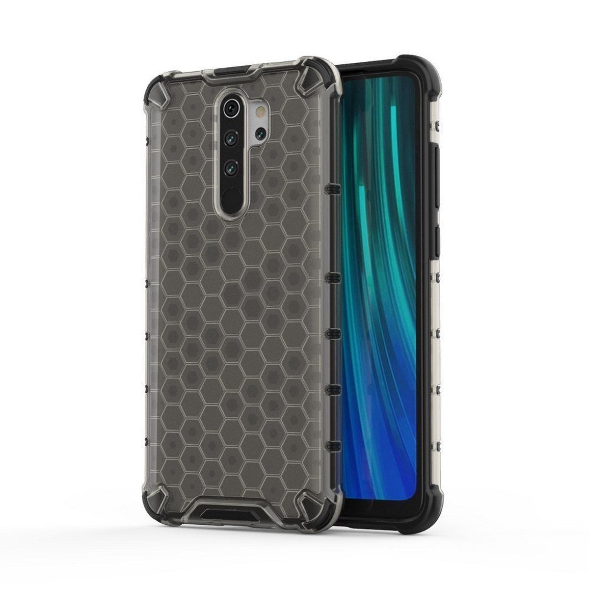 Funda Tipo Honeycomb Armor (Pc+Tpu) Gris para Xiaomi Redmi Note 8 Pro