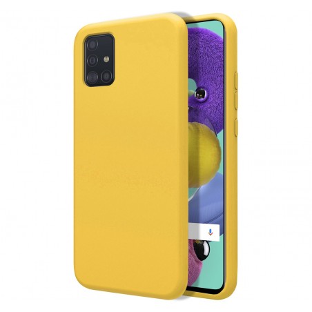 Funda Silicona Líquida Ultra Suave para Samsung Galaxy A51 color Amarilla