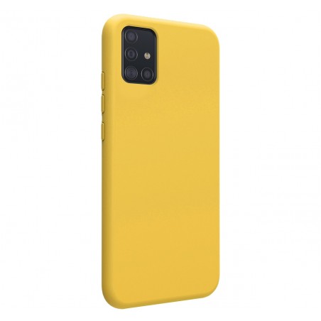 Funda Silicona Líquida Ultra Suave para Samsung Galaxy A51 color Amarilla