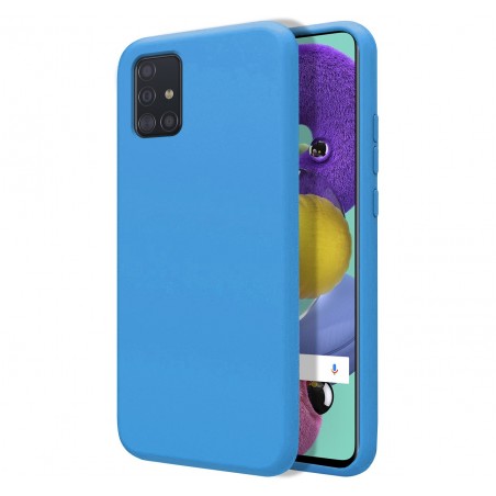 Funda Silicona Líquida Ultra Suave para Samsung Galaxy A51 color Azul