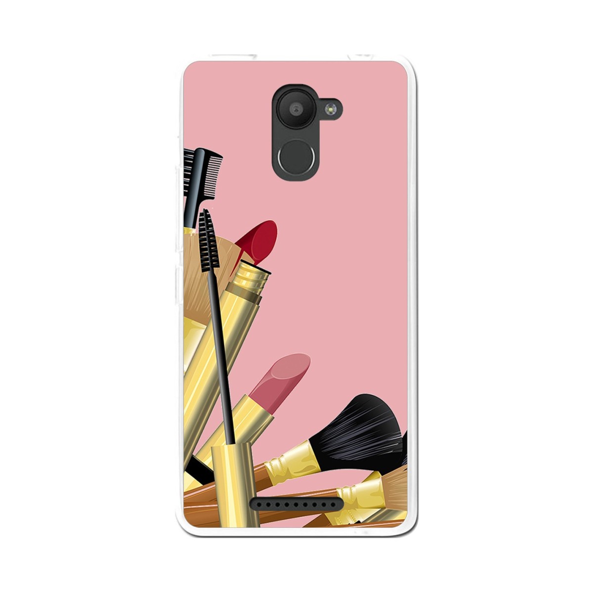 Funda Gel Tpu para Bq Aquaris U Plus Diseño Brochas Dibujos