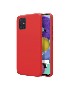 Funda Silicona Líquida Ultra Suave para Samsung Galaxy A51 color Roja