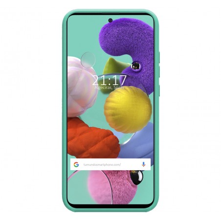 Funda Silicona Líquida Ultra Suave para Samsung Galaxy A51 color Verde