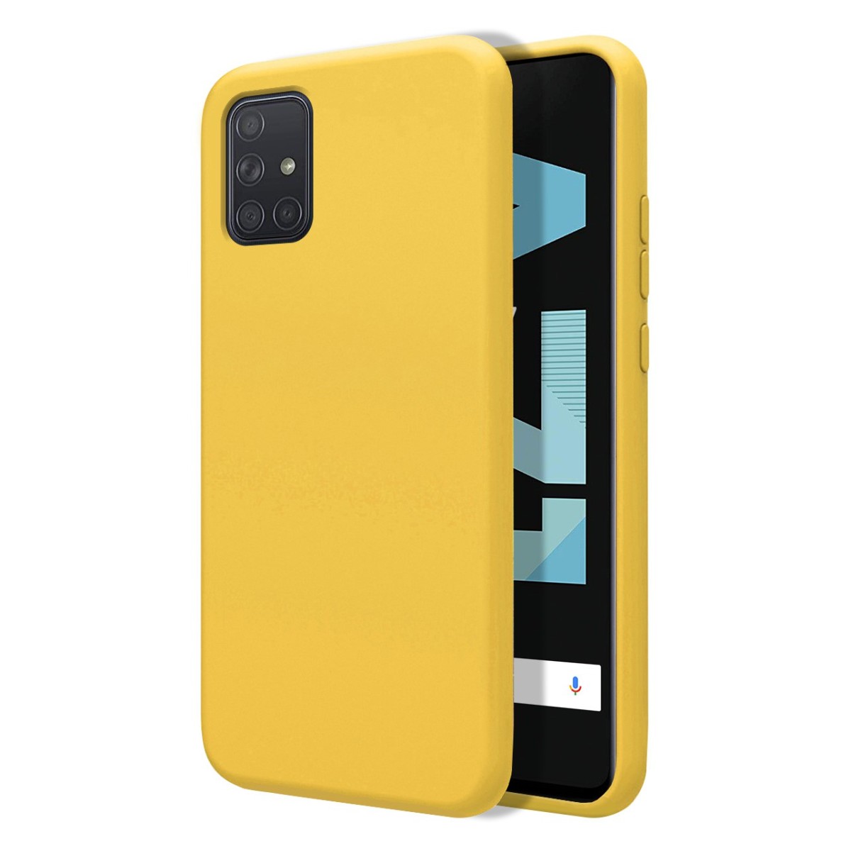 Funda Silicona Líquida Ultra Suave para Samsung Galaxy A71 color Amarilla