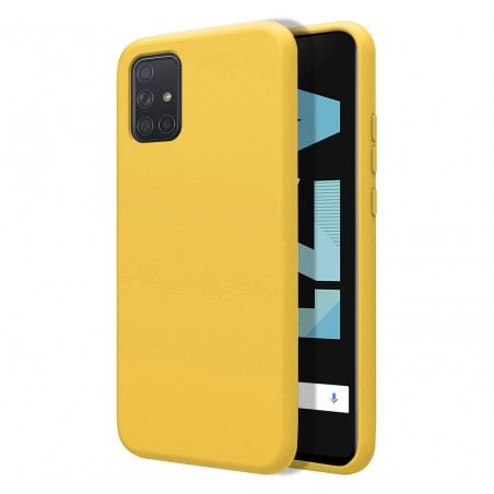 Funda Silicona Líquida Ultra Suave para Samsung Galaxy A71 color Amarilla