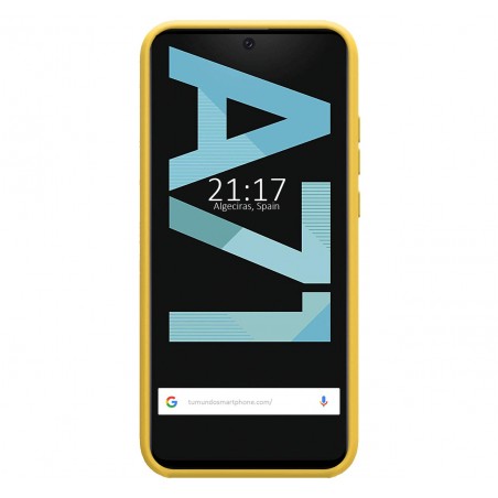 Funda Silicona Líquida Ultra Suave para Samsung Galaxy A71 color Amarilla