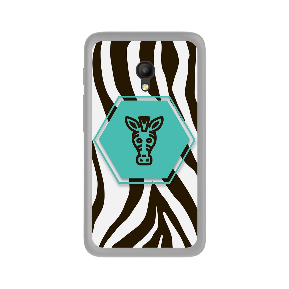 Funda Gel Tpu para Orange Rise 51 / Alcatel Pixi 4 (5") 4G / Vodafone Turbo 7 Diseño Cebra Dibujos