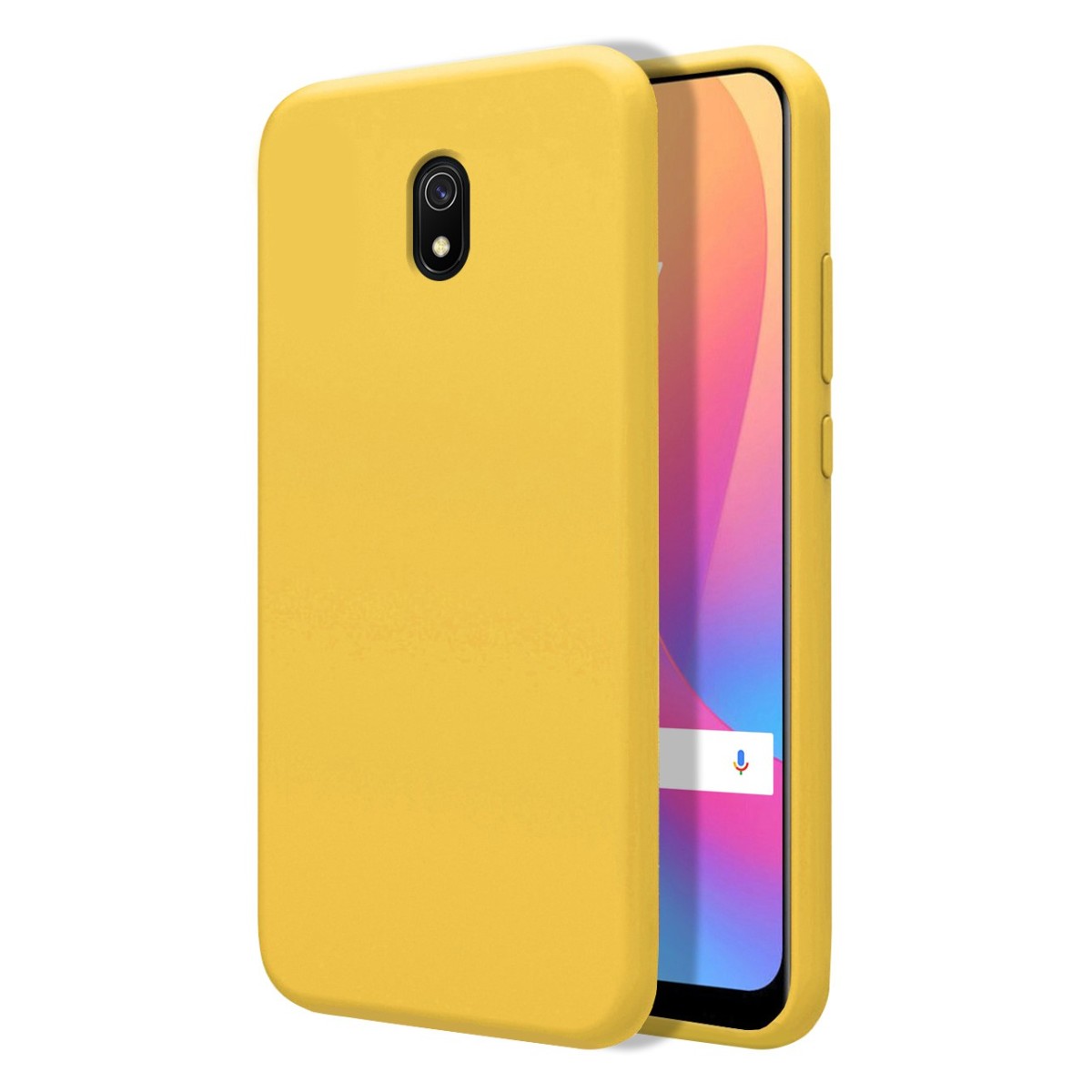 Funda Silicona Líquida Ultra Suave para Xiaomi Redmi 8A color Amarilla