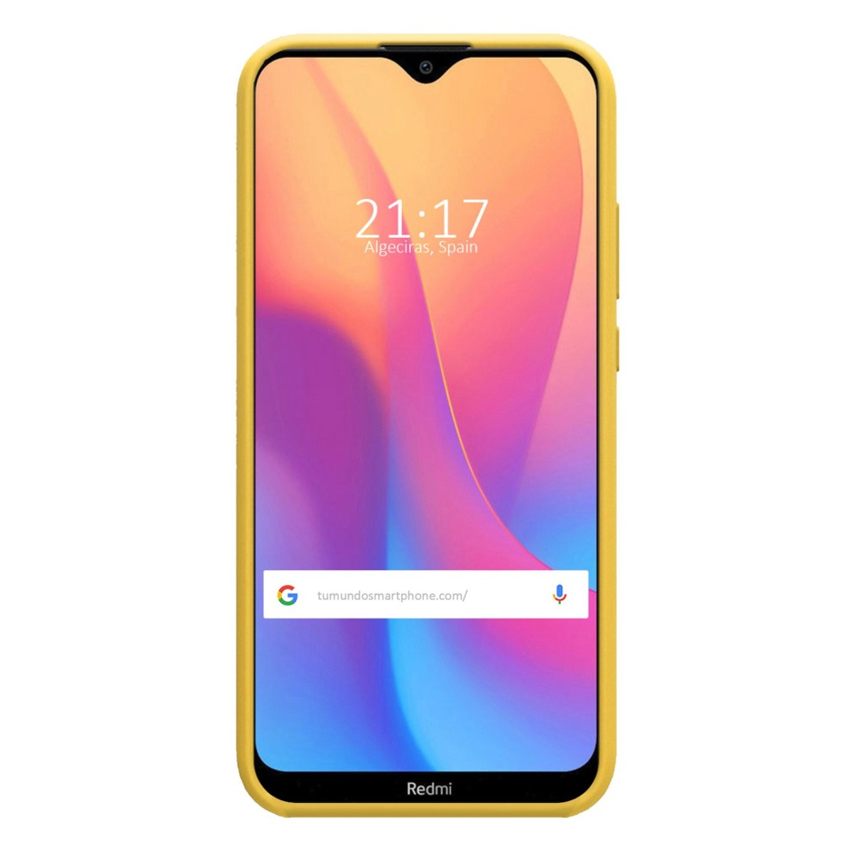 Funda Silicona Líquida Ultra Suave para Xiaomi Redmi 8A color Amarilla