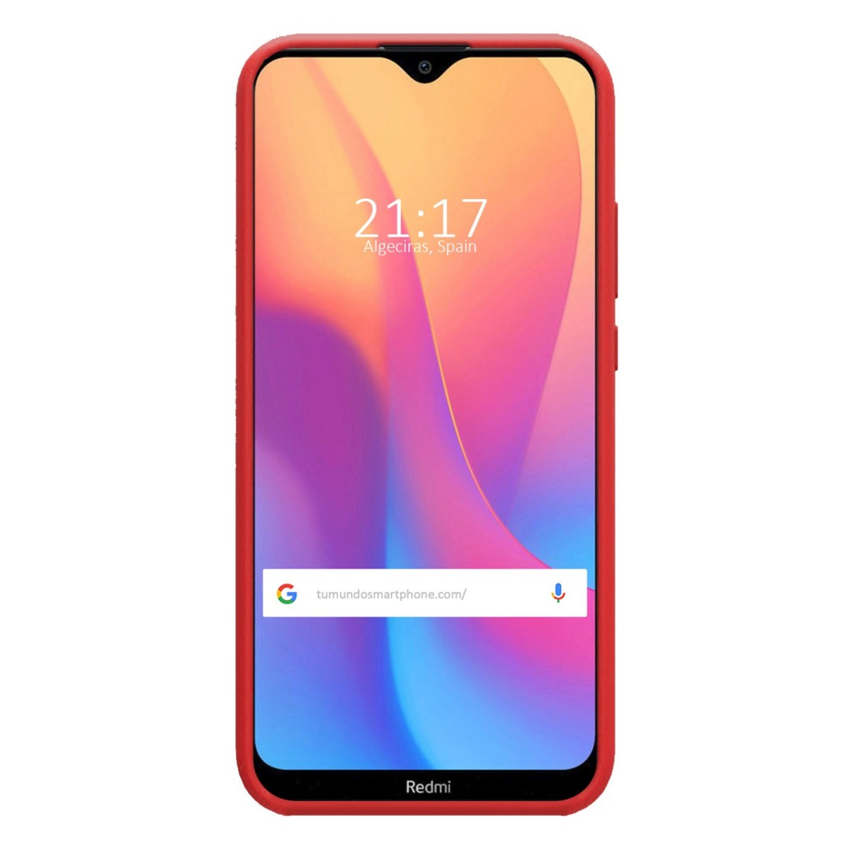 Funda Silicona Líquida Ultra Suave para Xiaomi Redmi 8A color Roja