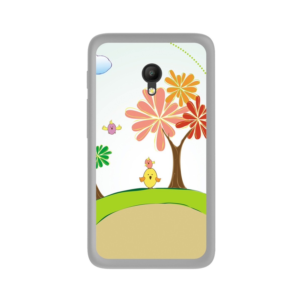 Funda Gel Tpu para Orange Rise 51 / Alcatel Pixi 4 (5") 4G / Vodafone Turbo 7 Diseño Primavera Dibujos