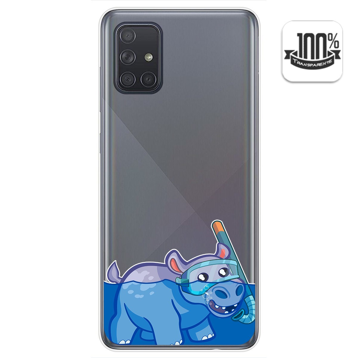Funda Gel Transparente para Samsung Galaxy A71 diseño Hipo Dibujos