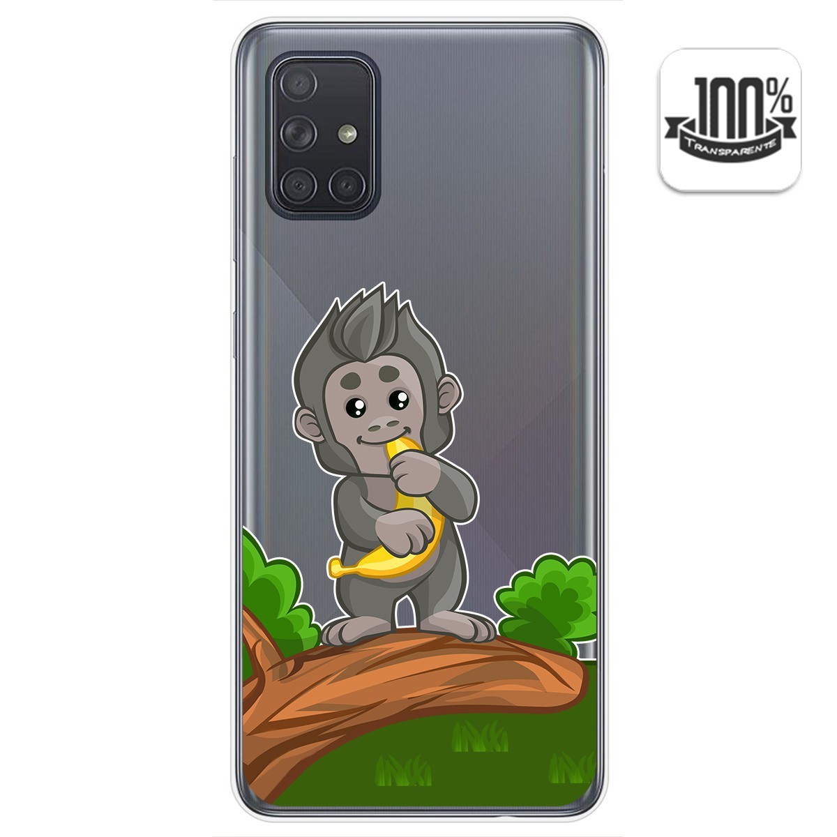 Funda Gel Transparente para Samsung Galaxy A71 diseño Mono Dibujos