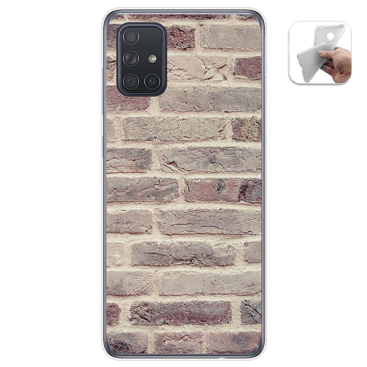 Funda Gel Tpu para Samsung Galaxy A71 diseño Ladrillo 01 Dibujos