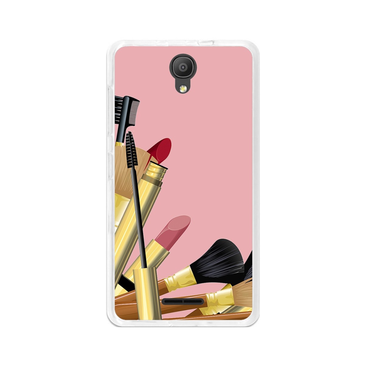 Funda Gel Tpu para Alcatel Pixi 4 (5") 3G Diseño Brochas Dibujos