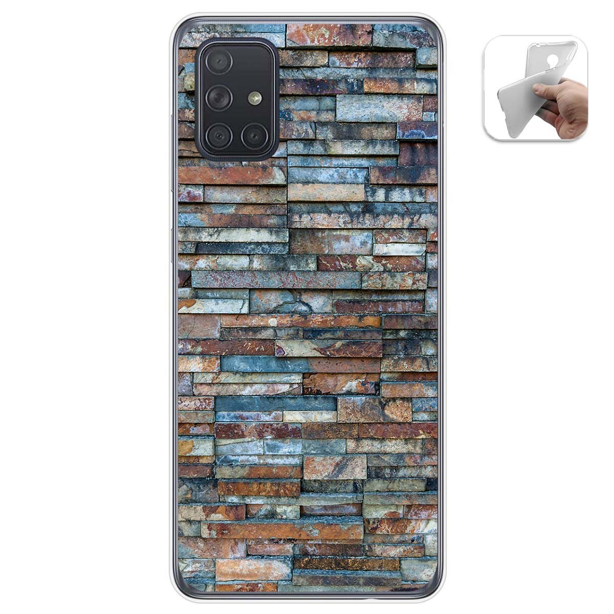 Funda Gel Tpu para Samsung Galaxy A71 diseño Ladrillo 05 Dibujos