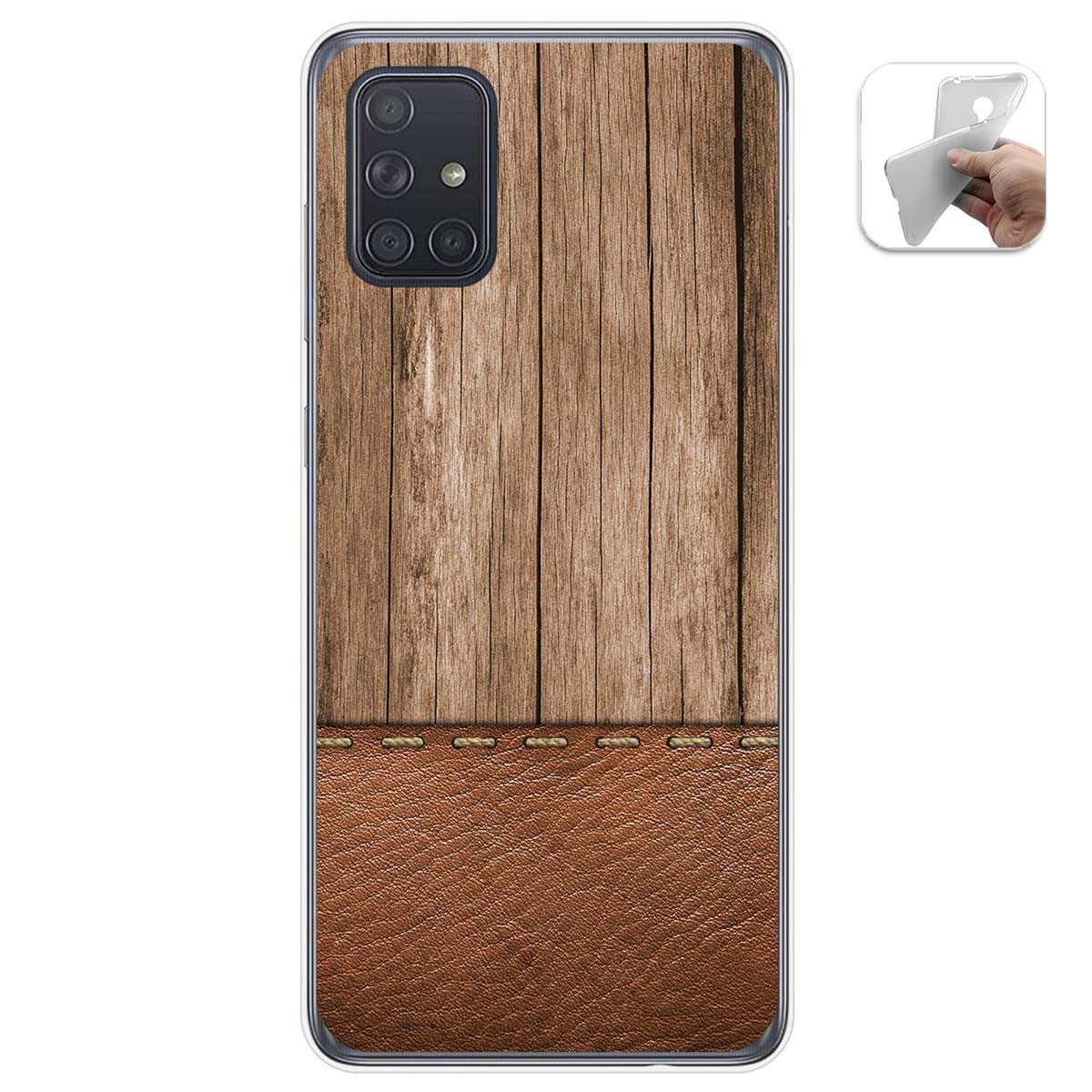 Funda Gel Tpu para Samsung Galaxy A71 diseño Madera 09 Dibujos