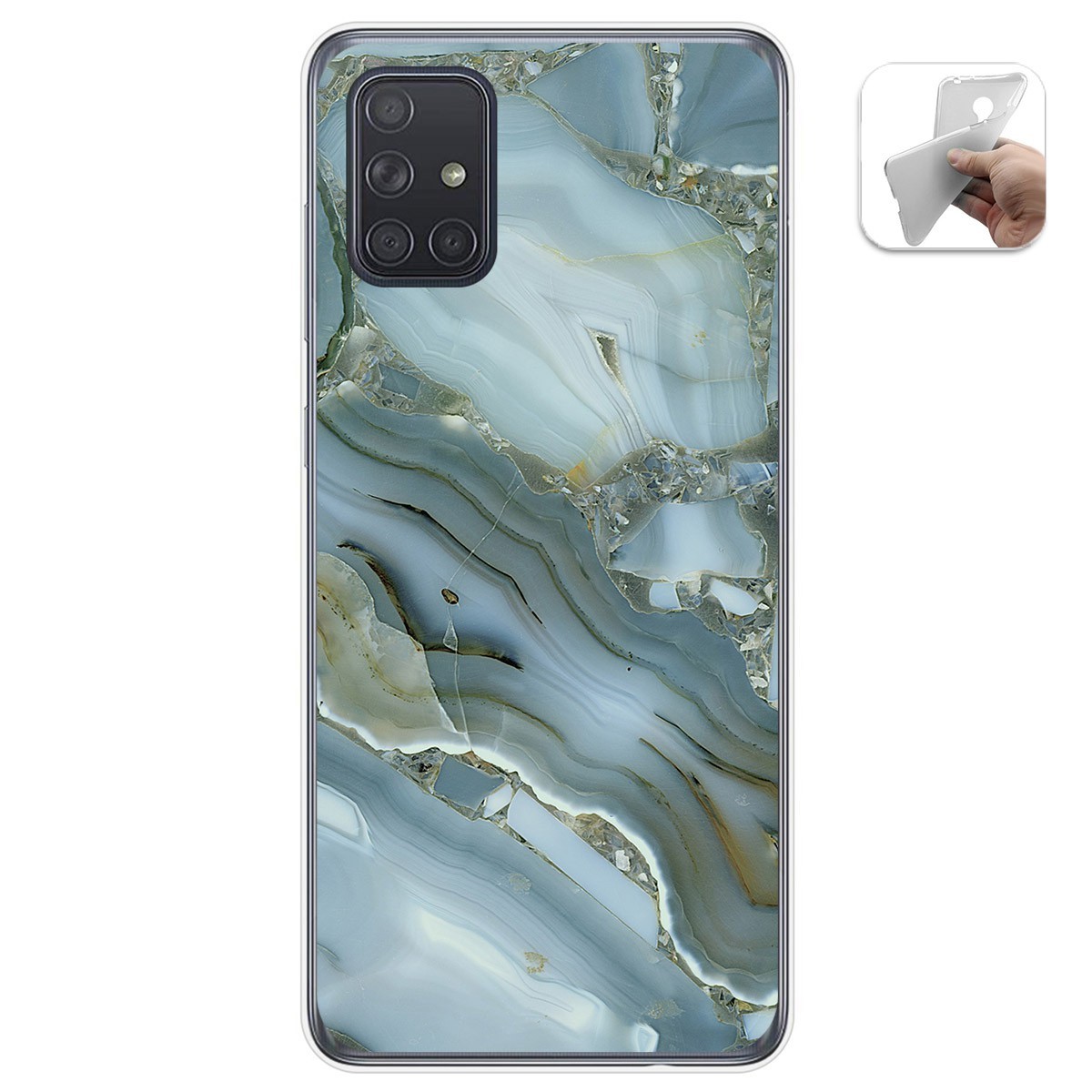 Funda Gel Tpu para Samsung Galaxy A71 diseño Mármol 09 Dibujos
