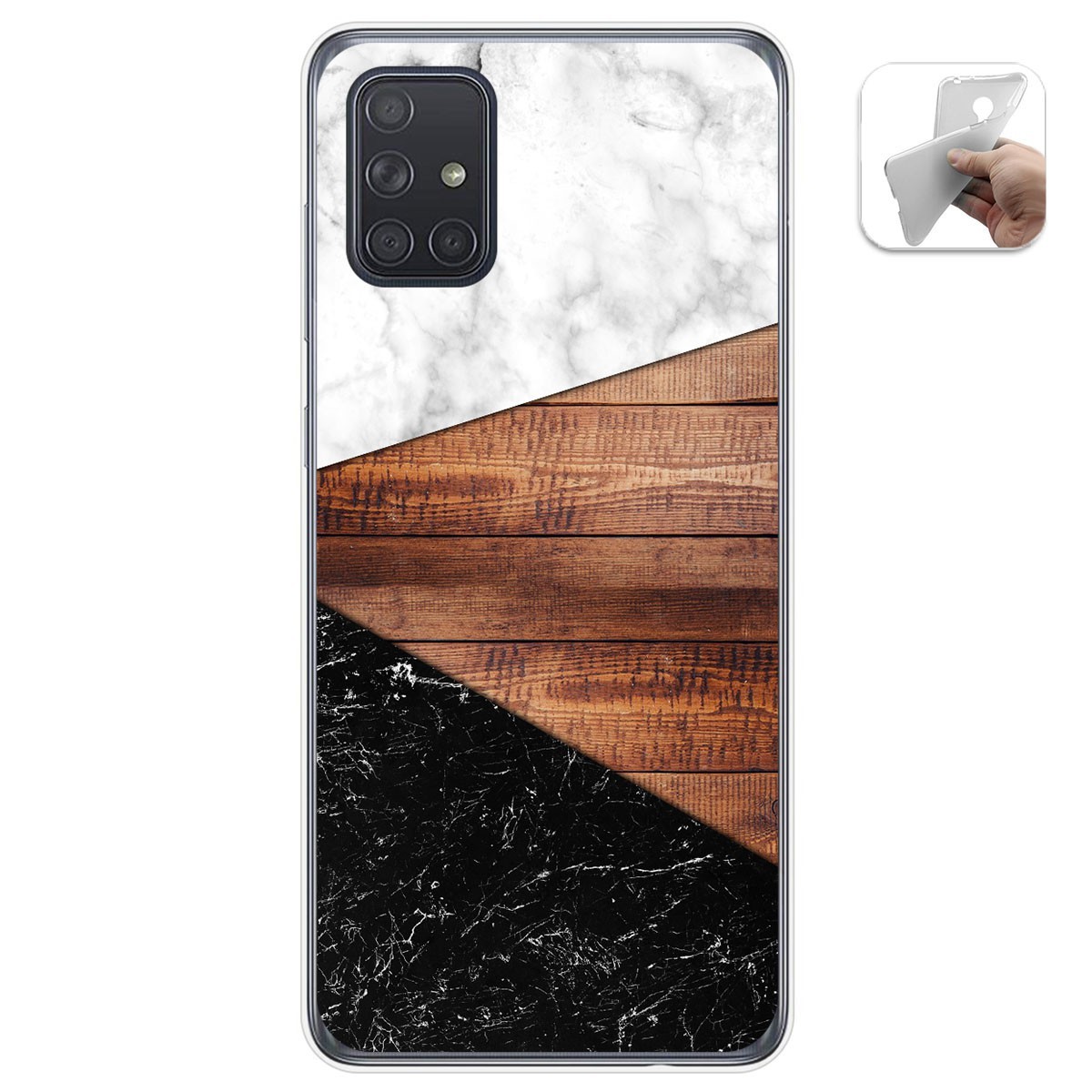 Funda Gel Tpu para Samsung Galaxy A71 diseño Mármol 11 Dibujos