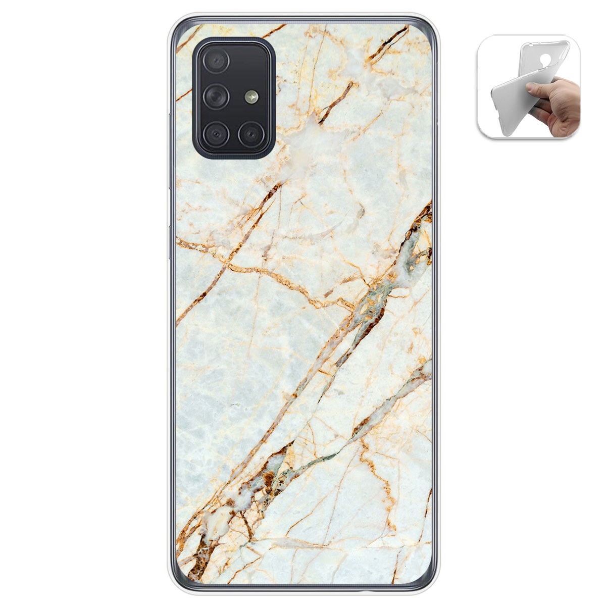 Funda Gel Tpu para Samsung Galaxy A71 diseño Mármol 13 Dibujos