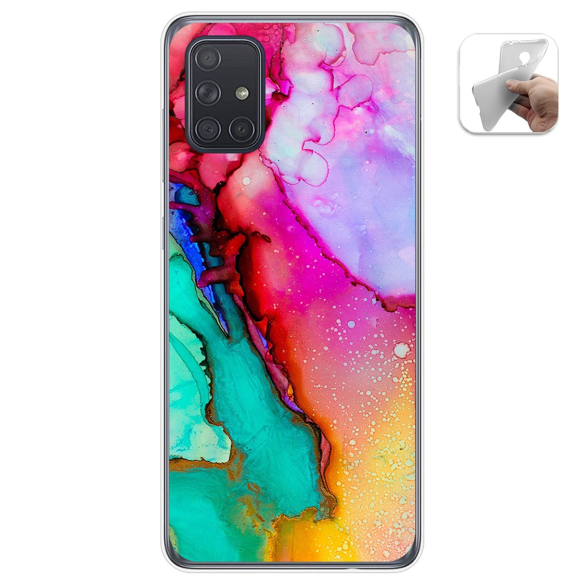 Funda Gel Tpu para Samsung Galaxy A71 diseño Mármol 15 Dibujos
